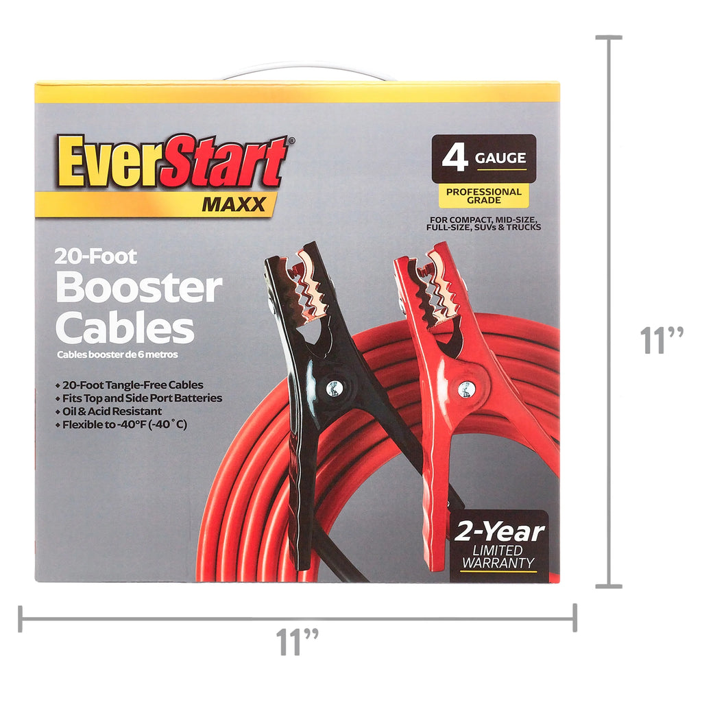 4-Gauge 20-Foot Booster Cables W745279