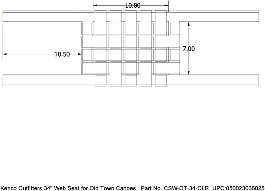 34 Inch Webbed Seat For Old Town Canoes C6756