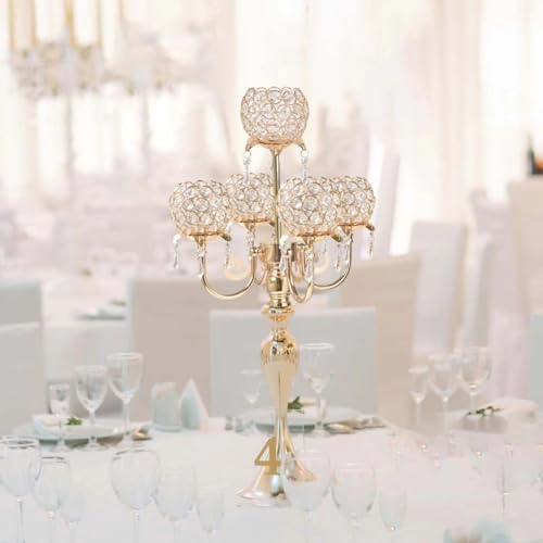 Black Metal Crystal Tea Light Candle Holders Set G81907