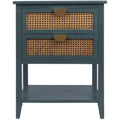 Natural Rattan 2 Drawer Side Table V399055