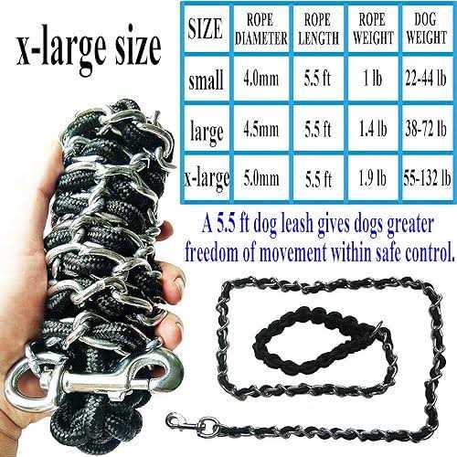 Heavy Duty Metal Dog Leash with Collar C385186