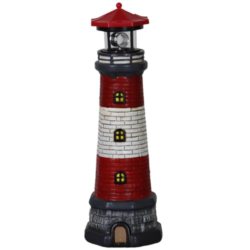 Solar Lighthouse with Rotating LED Lights Waterproof P283