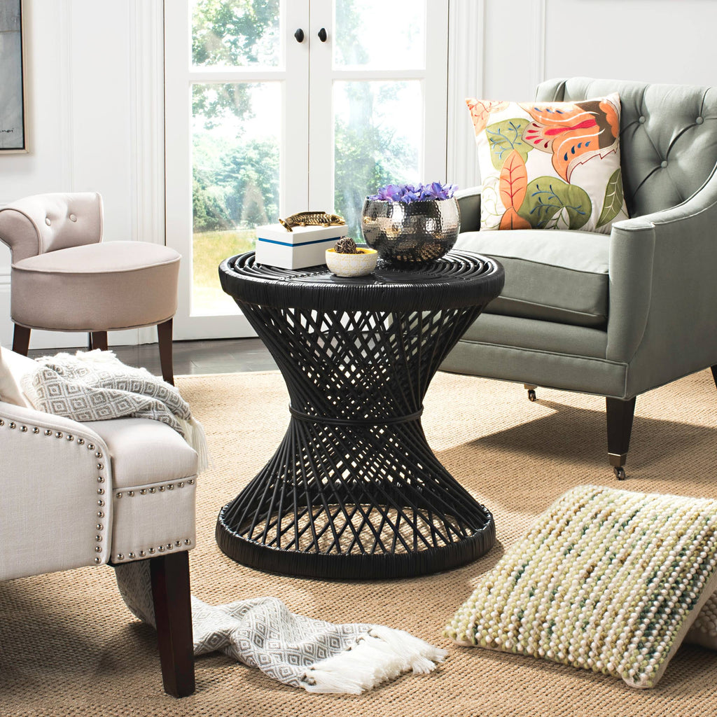 Black Small Accent Table A3285