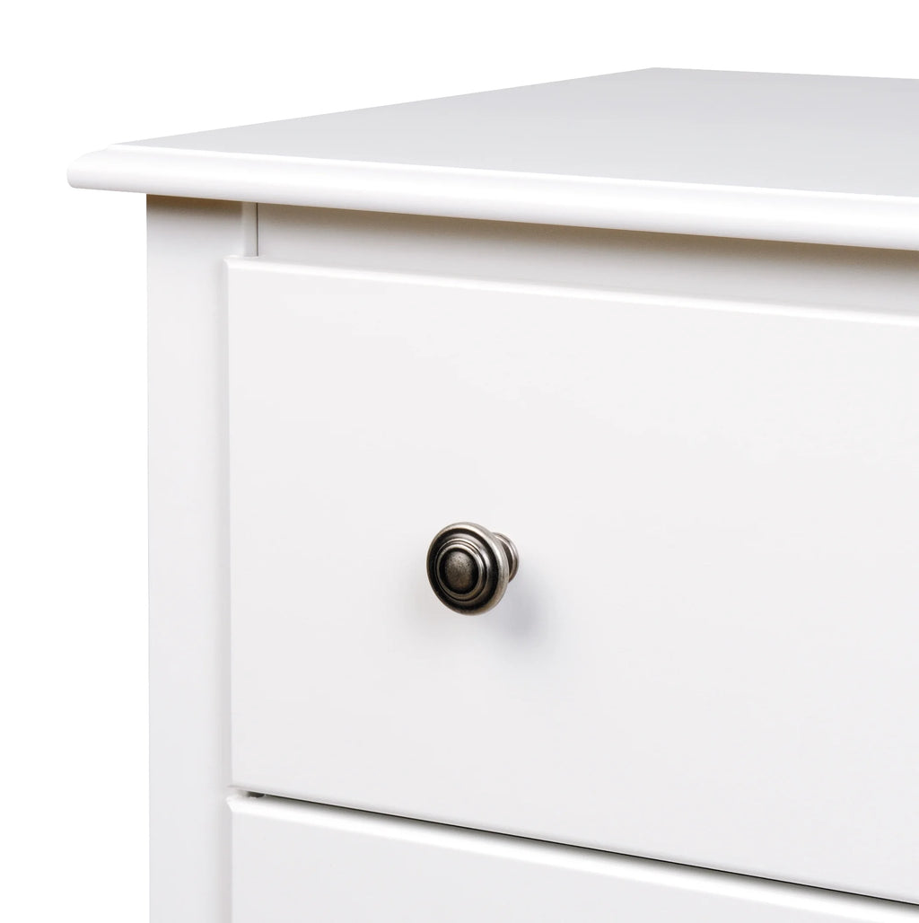 White 2 Drawer Nightstand N218
