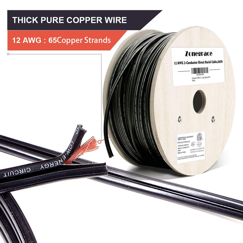 12AWG 2-Conductor Direct Burial Wire, 265ft J221