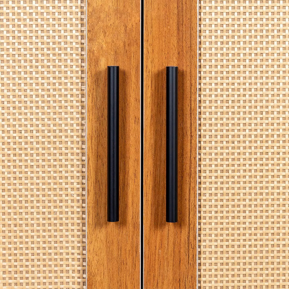 71" Tall Wood Bookcase with Doors and Drawers N58483