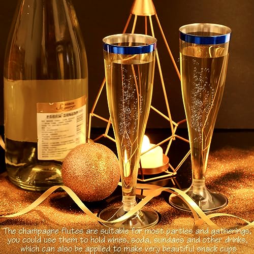 100 Pcs 4.5oz Clear Plastic Champagne Flutes K397