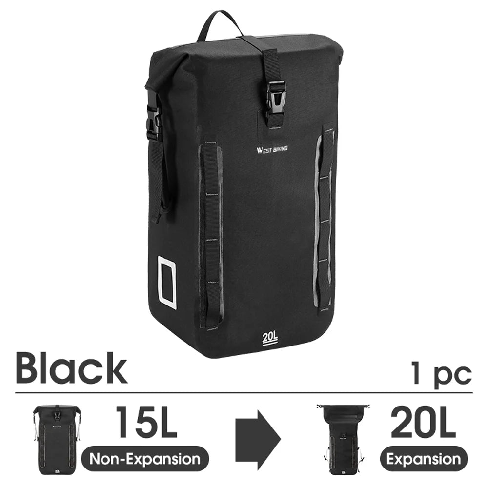 Expandable Bike Rear Storage Bag with Rack Trunk Bag C4301