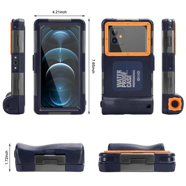 Waterproof Protective Case for Phones Up to 6.9 Inch with Lanyard V699