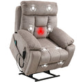 Oversized Dual Motor Power Lift Recliner Chair with Massage and Heat A1349