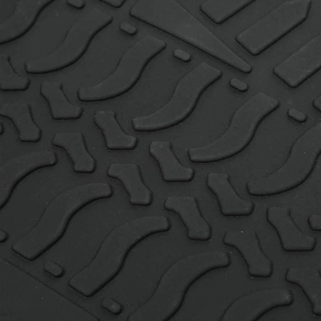 Black Rubber Floor Mat for Jeep Wrangler 4-Door 3-Piece X975070