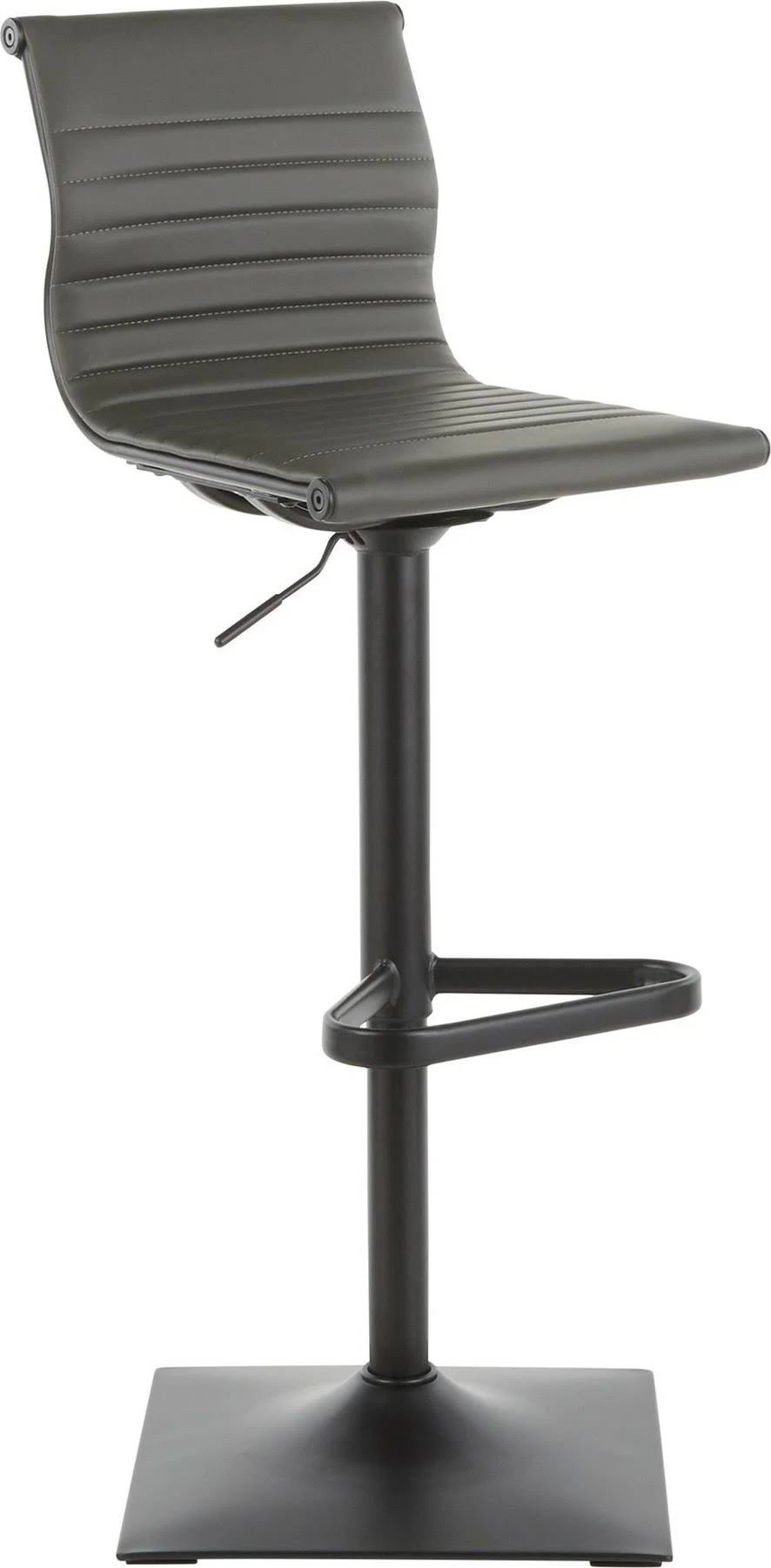 Black Metal Grey PU Barstool M84435
