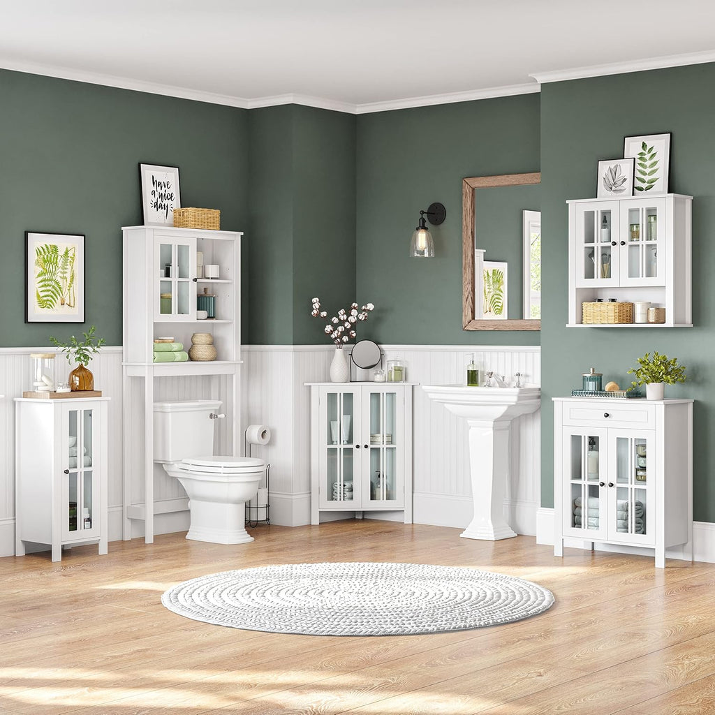 White Two Door Wall Cabinet I7556