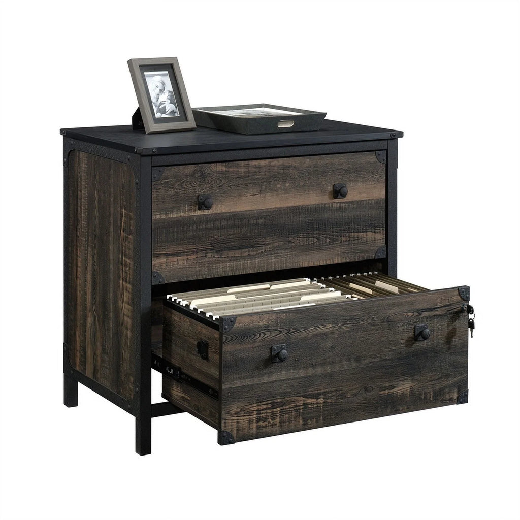 Carbon Oak Engineered Wood Metal Lateral File Y868