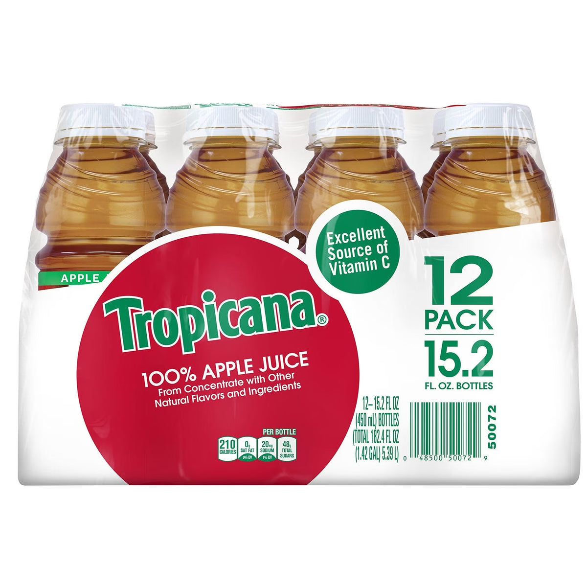 100% Apple Juice 15.2 oz 12 pk E53006