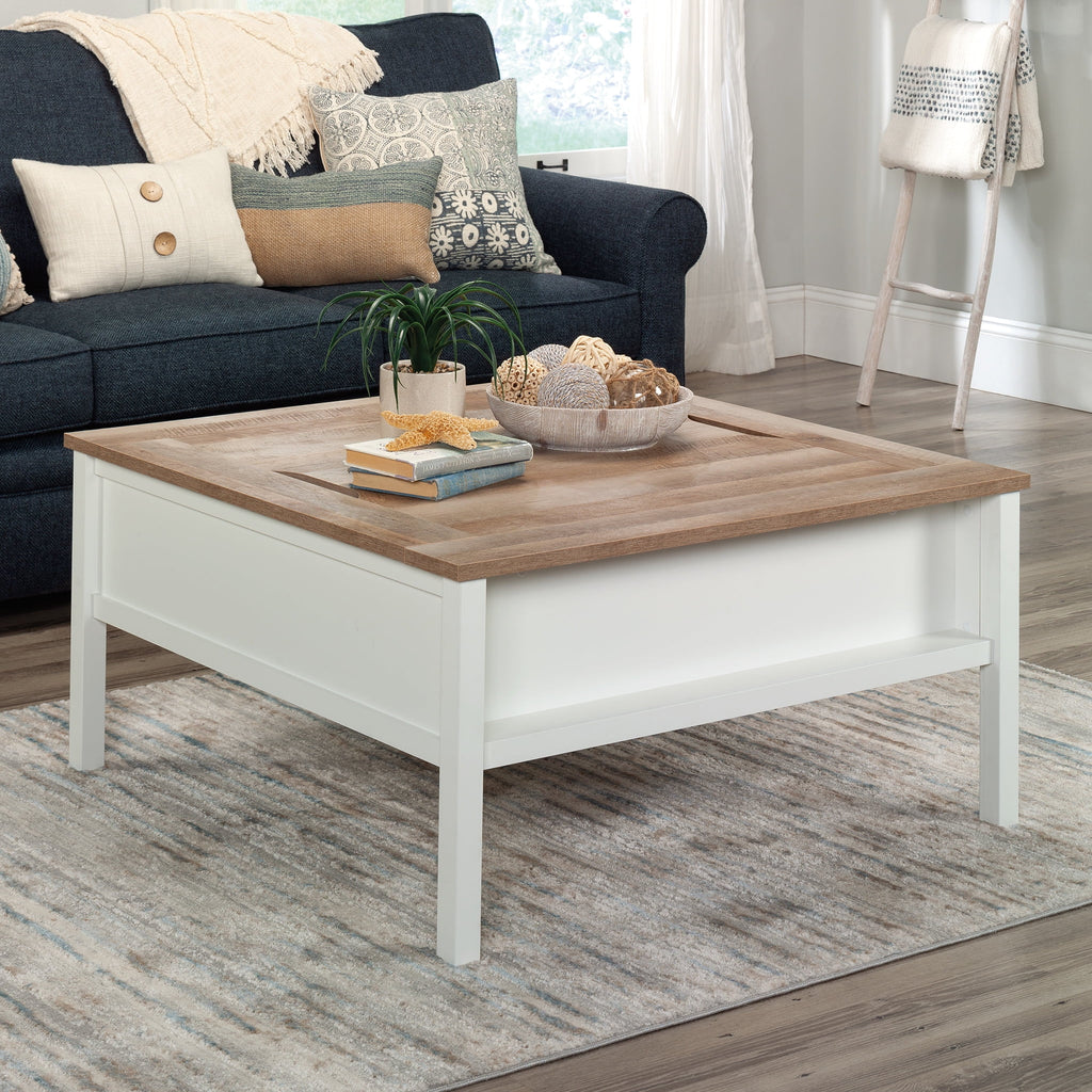 Soft White Coffee Table with Reversible Top D2671