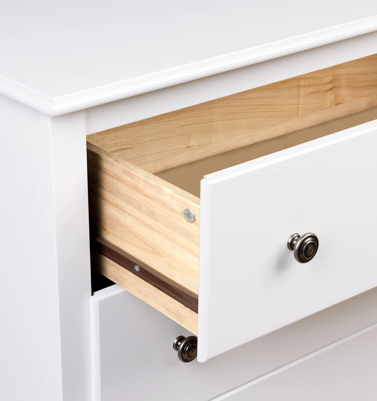 White 2 Drawer Nightstand N218