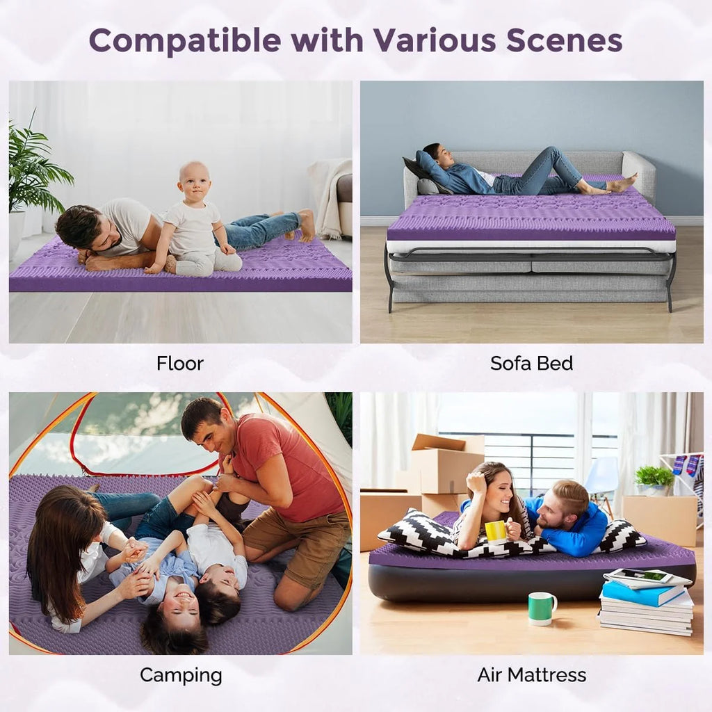 3 inch Full Size Memory Foam Mattress Topper W69879