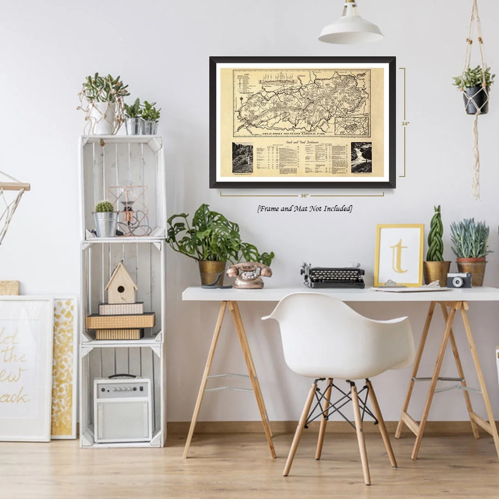 Vintage Map Wall Art Poster M199