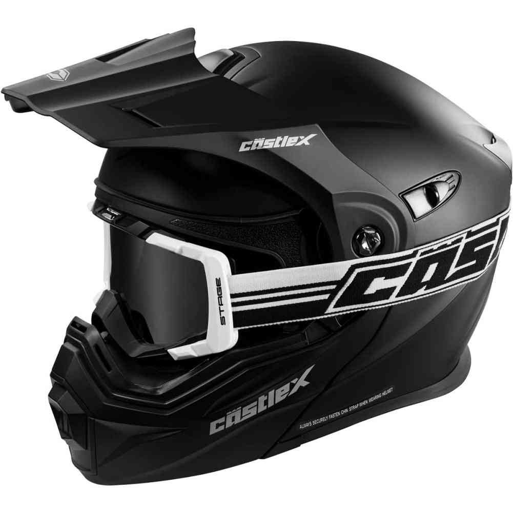 Solid Matte Black Modular Snowmobile Helmet R172379