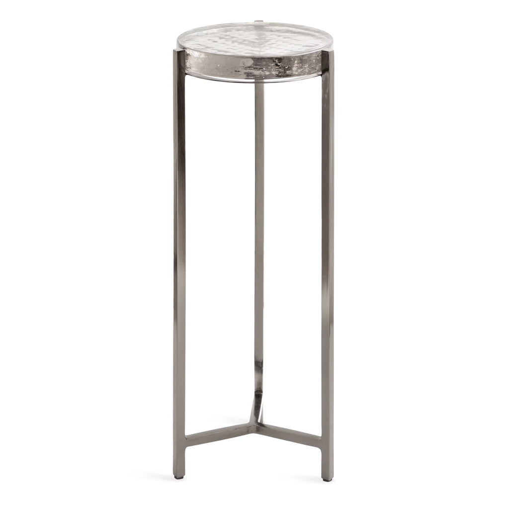 Gray Round Glass Drink Table G83827