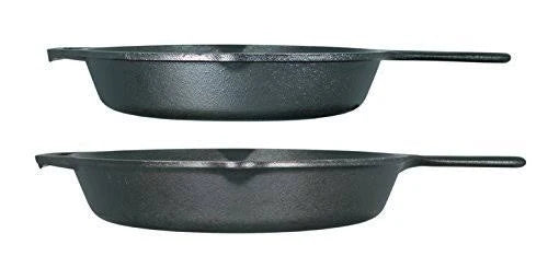 Seasoned Cast Iron 2 Skillet Bundle Set of 2 Frying Pans C91867
