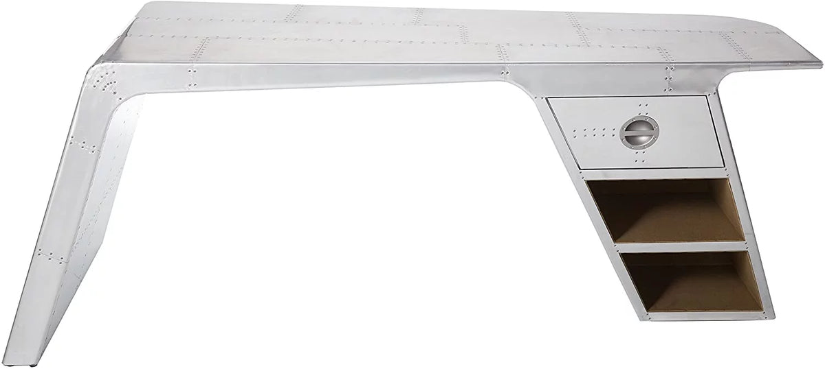 Aluminum Desk with 1 Drawer and 2 Shelves X923