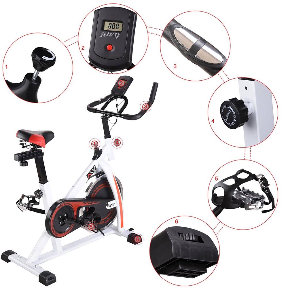White Indoor Exercise Bike S4216