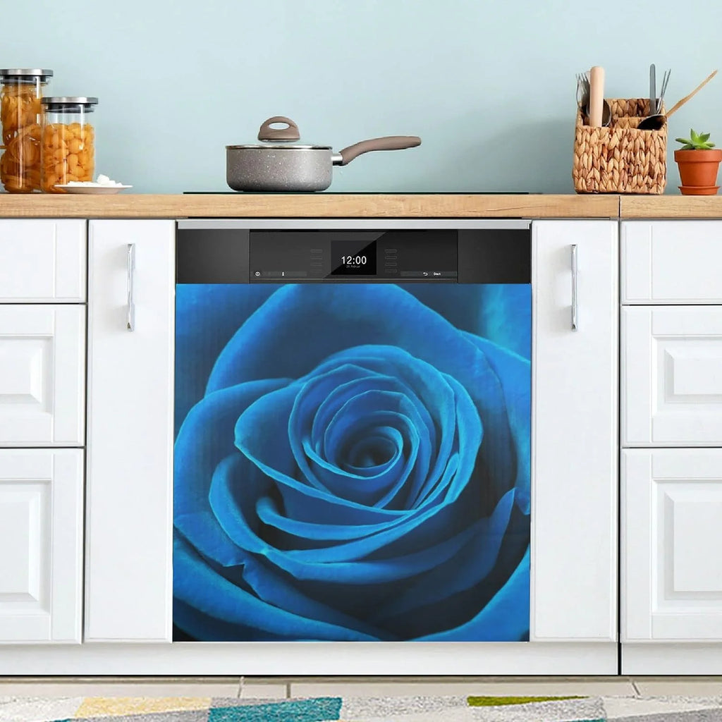 Blue Rose Magnetic Dishwasher Cover 23 x 26 Inch K79203