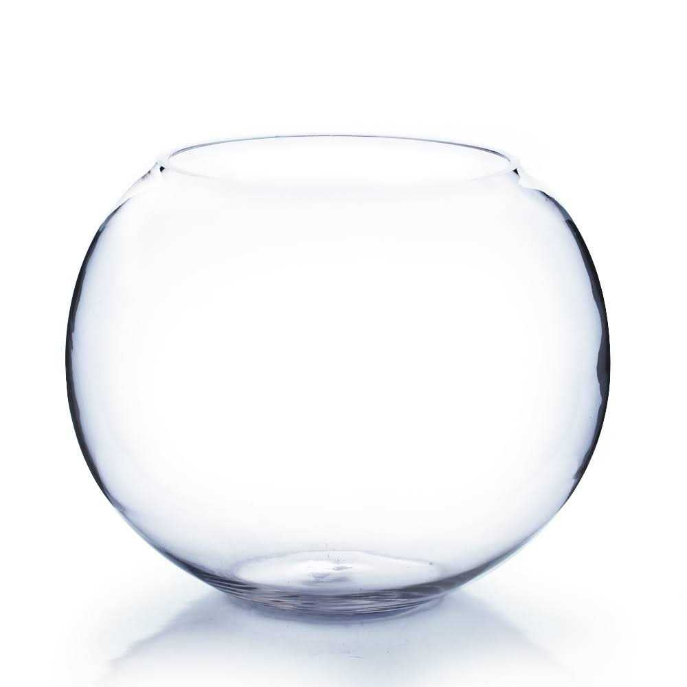 Clear Glass Bubble Bowl Vase N156