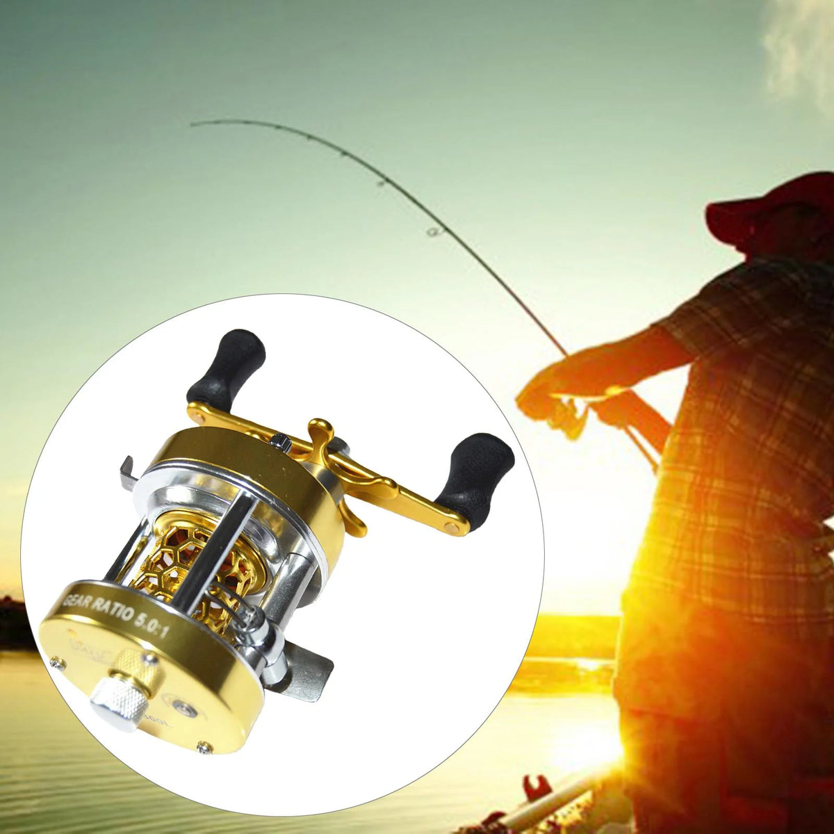 Fishing Reel 5.0:1 Gear Ratio Aluminum Spool H6507