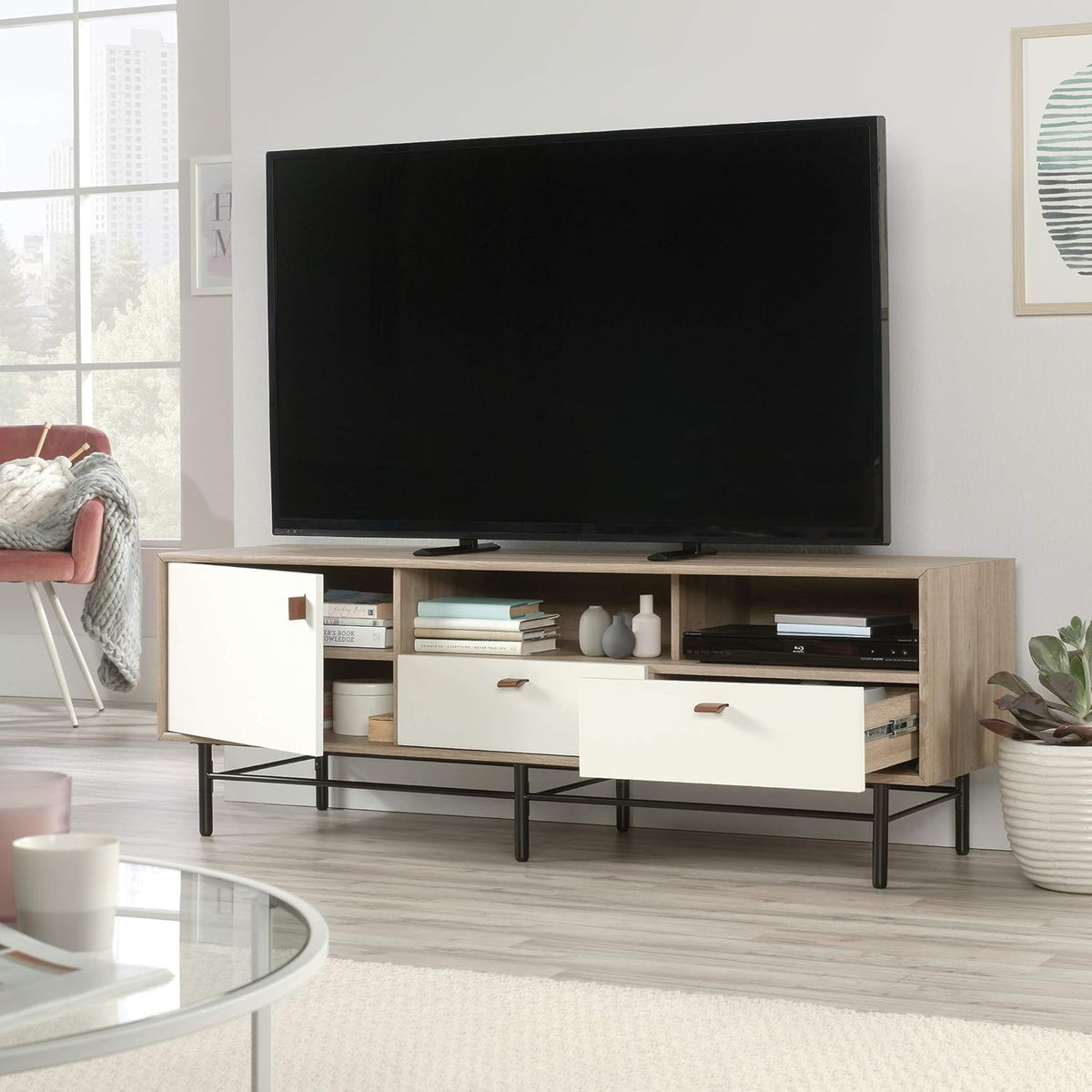 Credenza, Sky Oak Finish Q621416