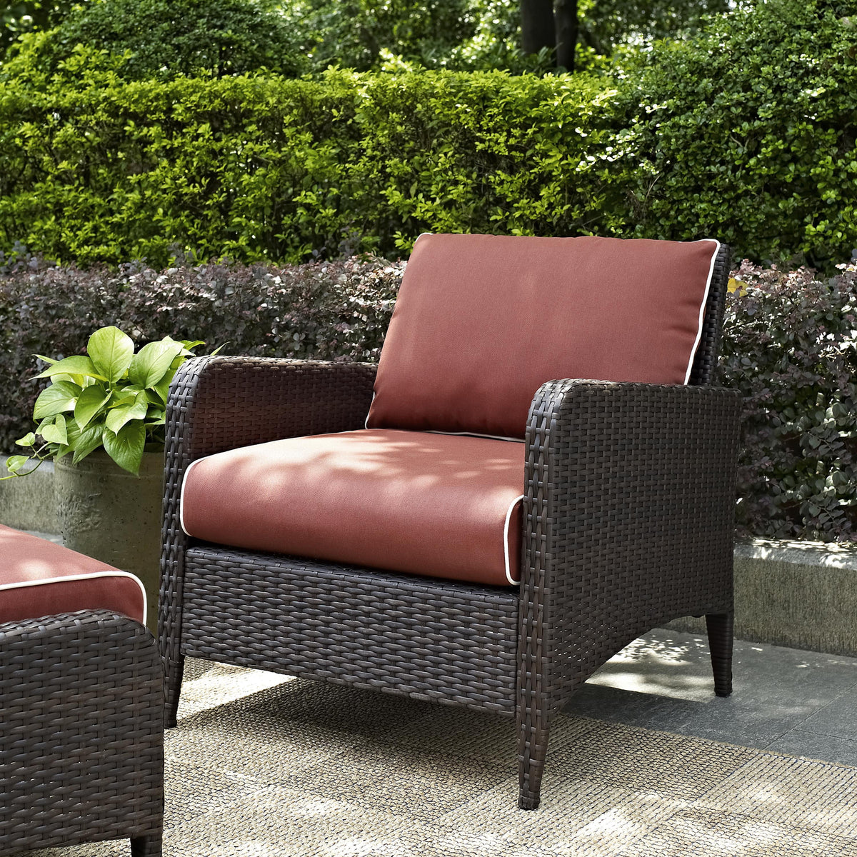 Outdoor Wicker Arm Chair X130079