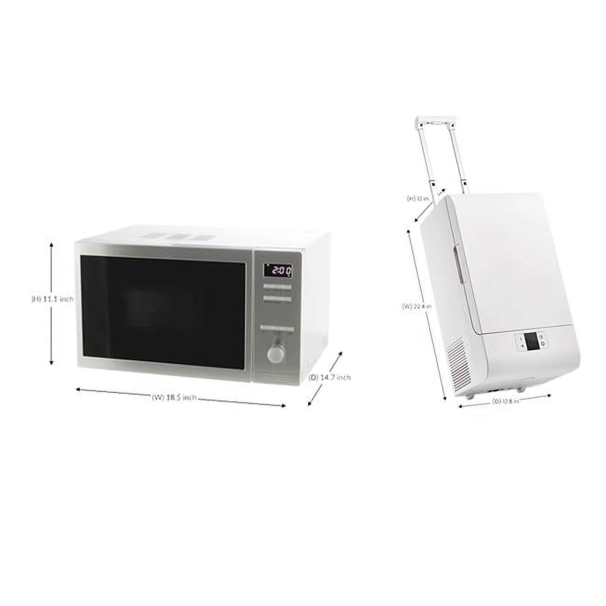 800W Combo Microwave Oven and 50W Refrigerator J837