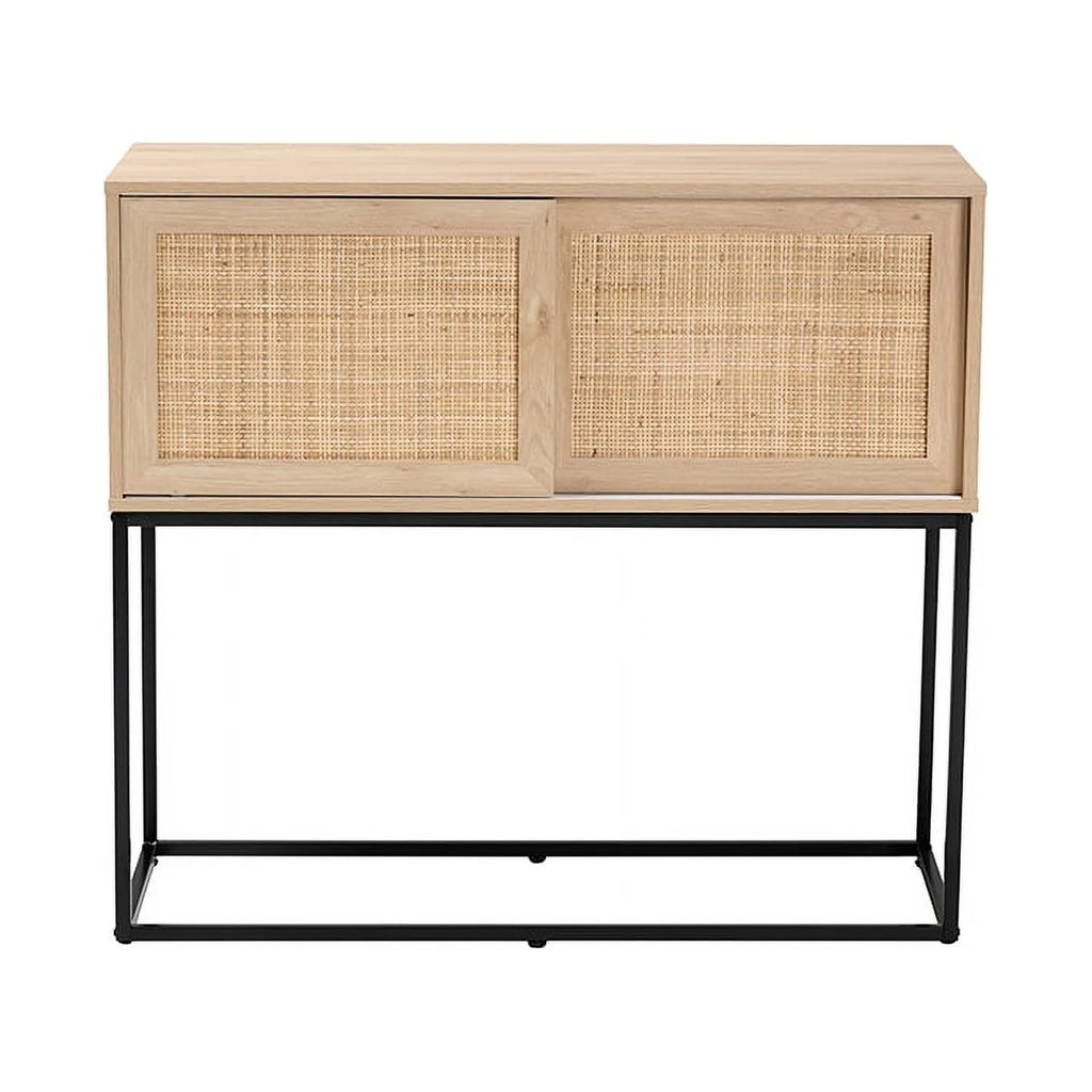 Natural Brown Wood and Rattan Sideboard Buffet P45822