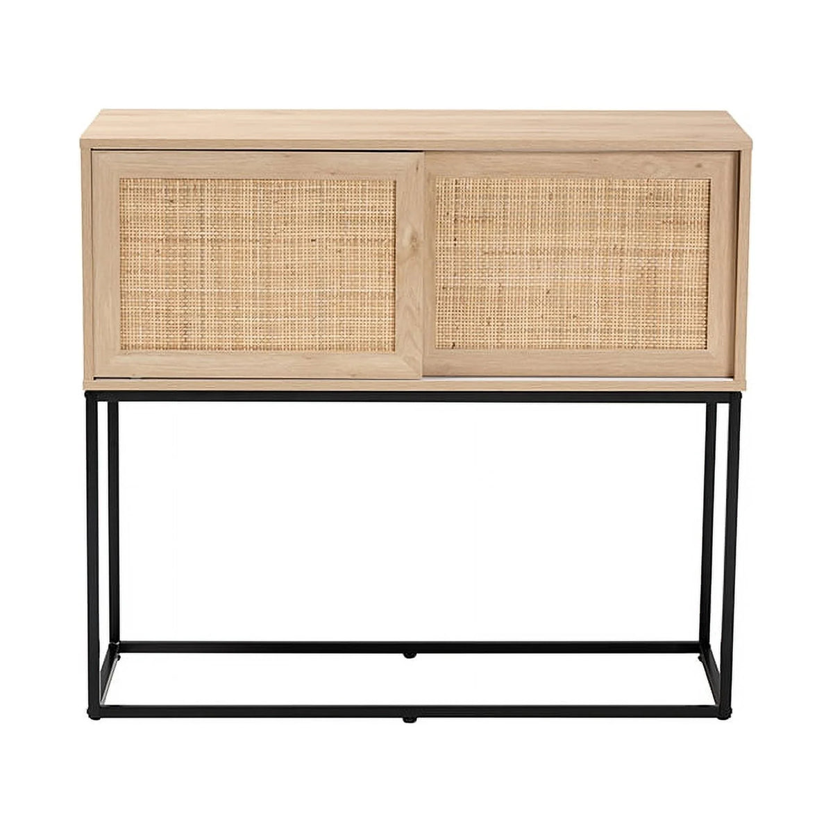 Natural Brown Wood and Rattan Sideboard Buffet P45822