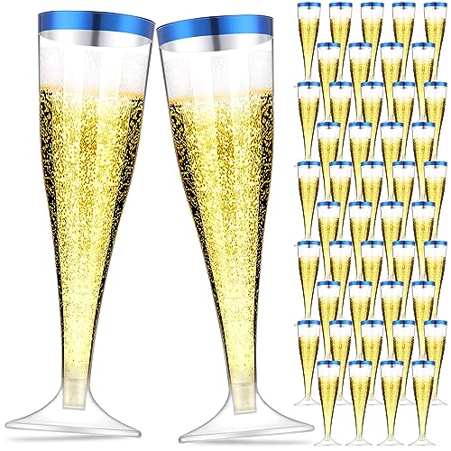 100 Pcs 4.5oz Clear Plastic Champagne Flutes K397