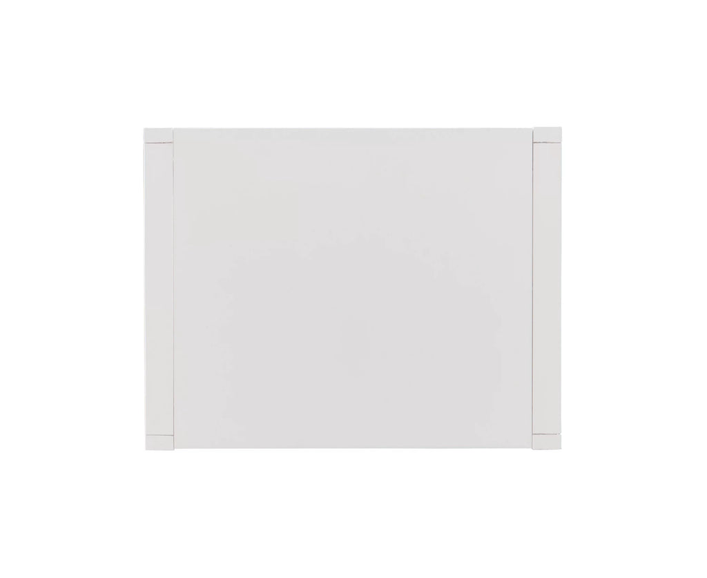 White 2-Drawer Side Table with Shelf U2000
