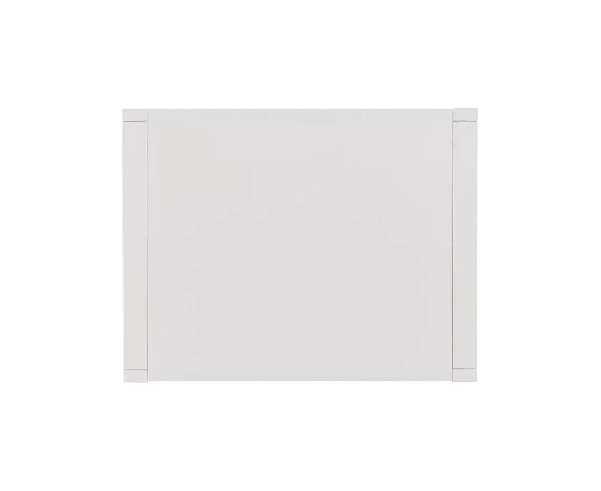 White 2-Drawer Side Table with Shelf U2000