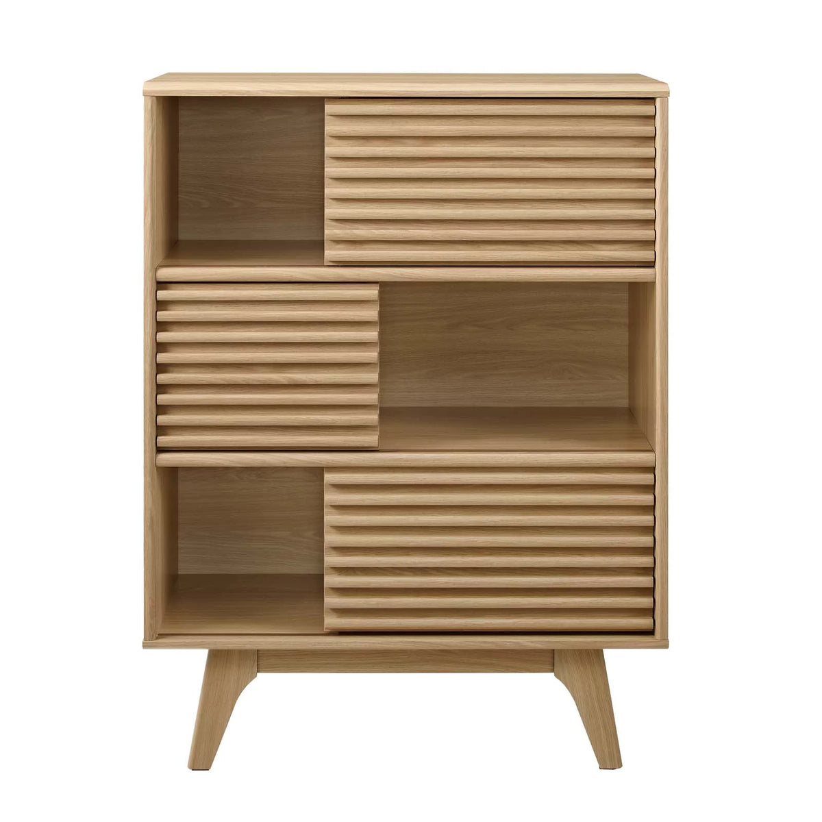Brown Oak Wood TV Stand Console Table O6130
