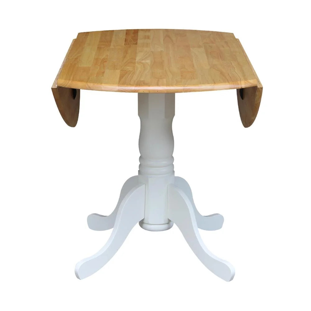 Solid Wood 5-Piece Dining Set with Drop Leaf Table and 4 Splat Back Chairs M7382