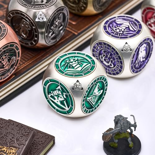 Matte Green 7-in-1 Polyhedral Metal Dice Set V594065