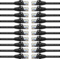 20-Pack Cat6 Patch Cable 7 Feet Black O238752