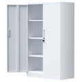 Black Metal Storage Cabinet with Locking Doors and Adjustable Shelves Q763401