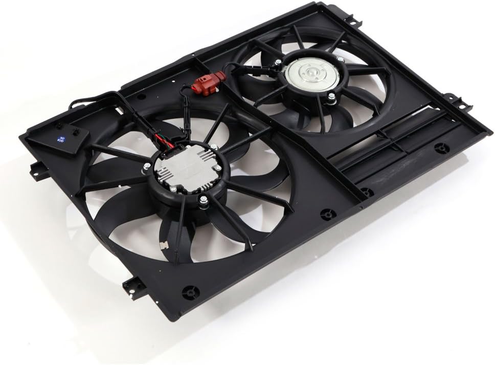 Cooling Fan Motor Assembly Compatible with 2006-2014 Audi A3 Quattro TT Quattro Beetle CC Eos Goif GTI Jetta Passat 2.0L T478489
