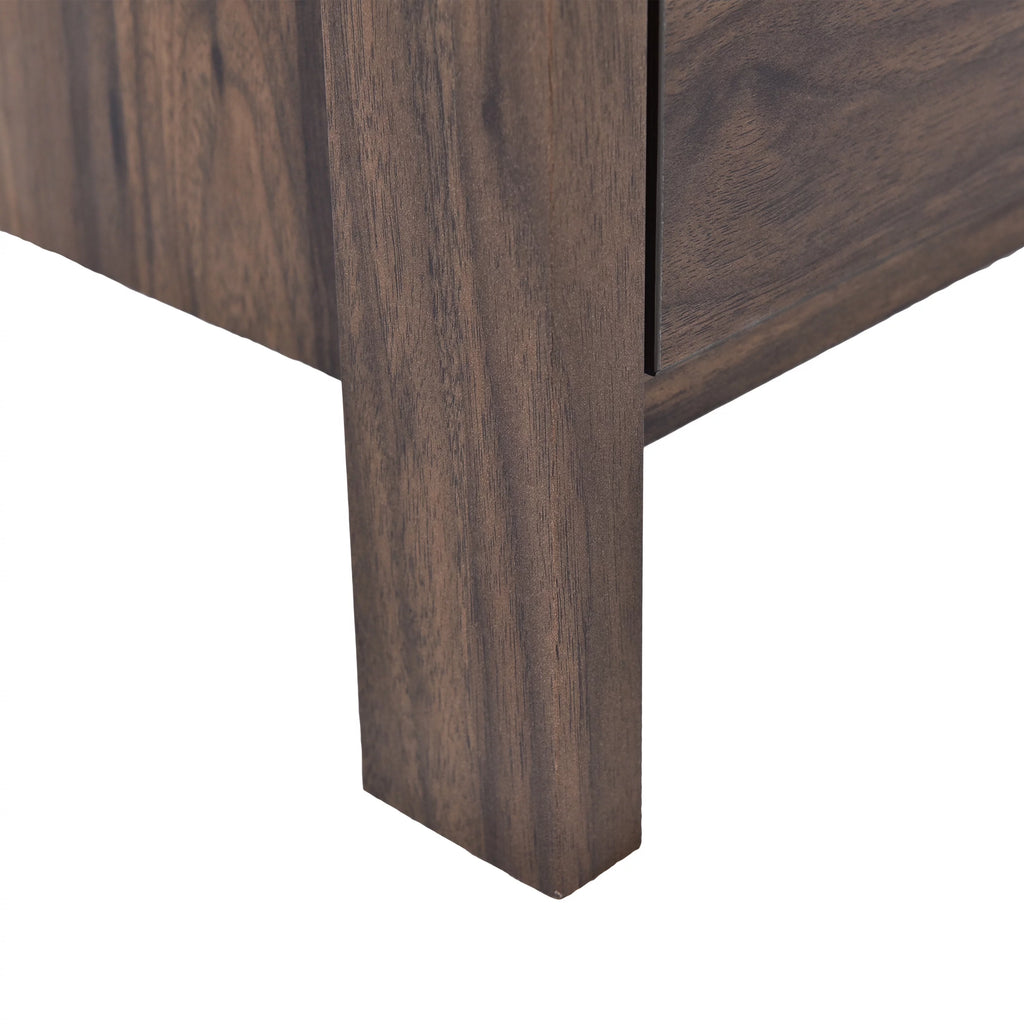 Medium Brown 5 Drawer Faux Wood Dresser C18736