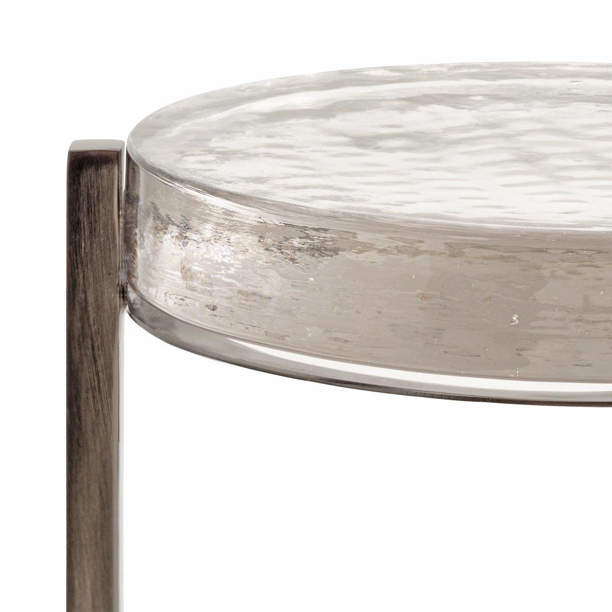 Gray Round Glass Drink Table G83827