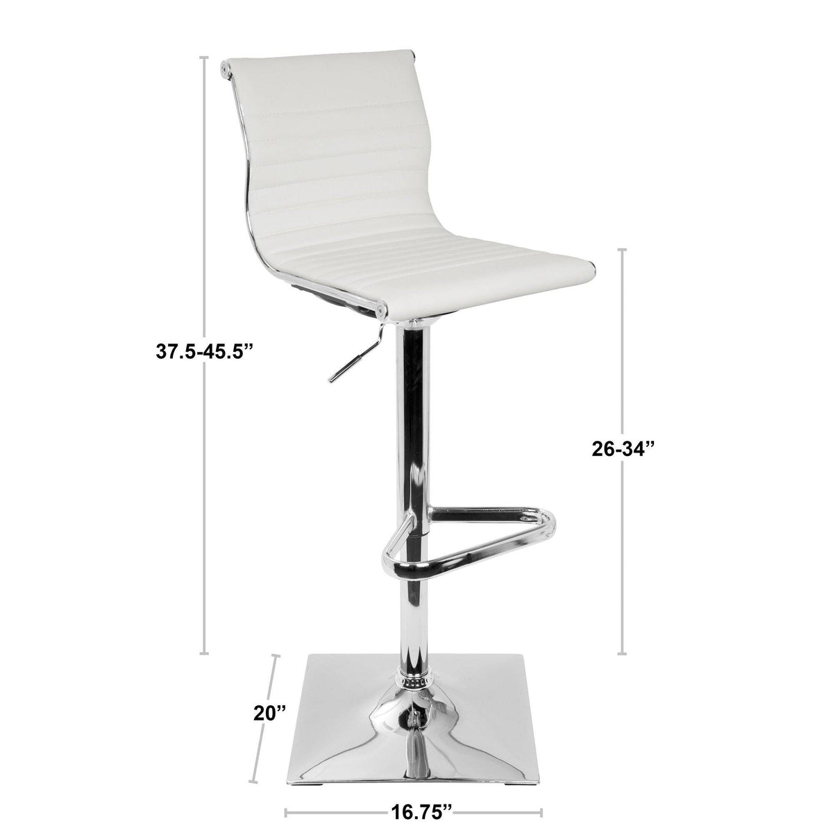 Black Metal Grey PU Barstool M84435
