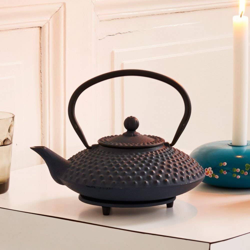 42 fl oz Blue Cast Iron Teapot F698