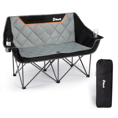 Oversized 2 Person Folding Camping Chair with Padded Seats O328110